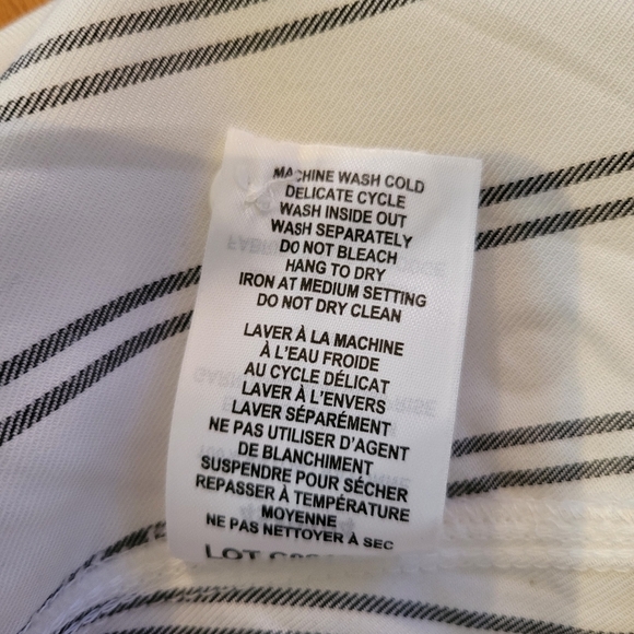 Tahari Button Up Dress Shirt White With Grey Piping XXL - Picture 9 of 11